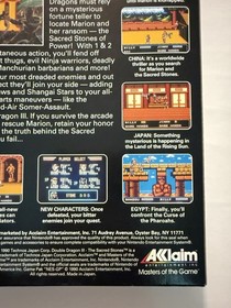 Double Dragon III NES Nintendo Empty Box And Manual Only No Game Not Wata Graded