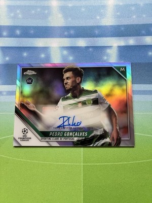 2021-22 Topps Chrome UCL Auto RC Pedro Goncalves Sporting CP b