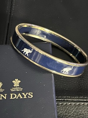 Halcyon Days Enamel Bracelet Bangle Elephant New In Box