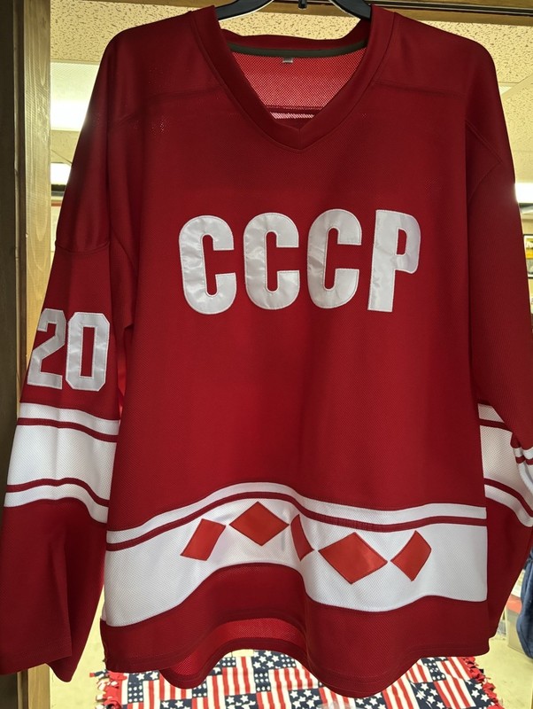 Custom CCCP Russia 20 Vladislav 24 Tretiak Sergei Makarov Hockey Jersey Sewn