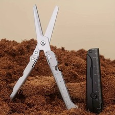 Multifunctional Folding Scissors, Stainless Steel Outdoor Survival Tool Camping