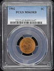 1902 1C Indian Cent - Type 3 Bronze PCGS MS63RB