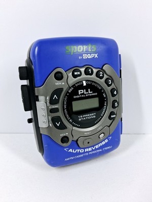 Sports by GPX C3327RS AM FM Personal Cassette Player Walkman Nice