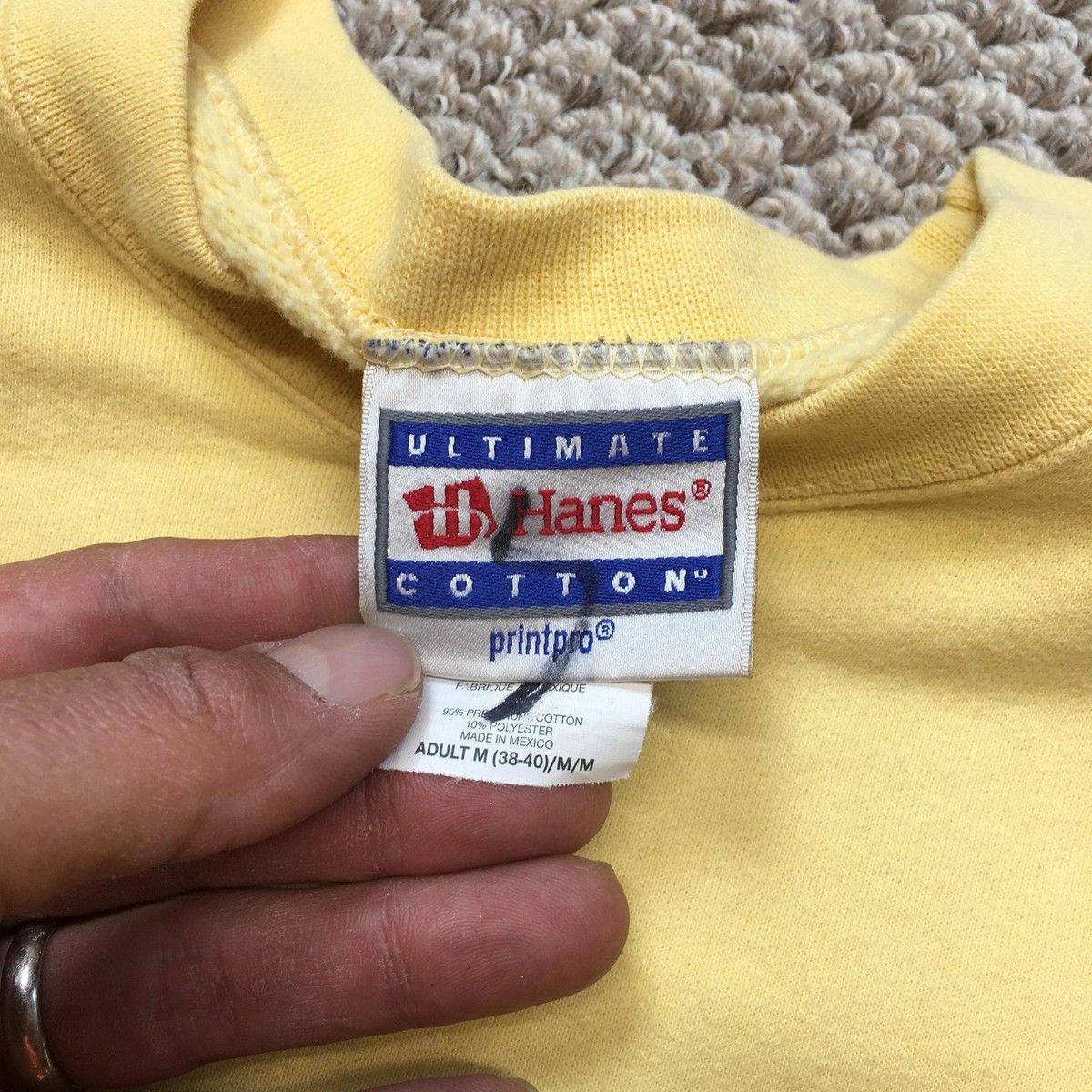 Vintage Hanes Sweatshirt Mens Medium Crewneck Pullover