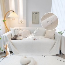 Waterproof Ivory White Sofa Covers Couch Cover for Pets, Anti-Cat Scratch Fur...