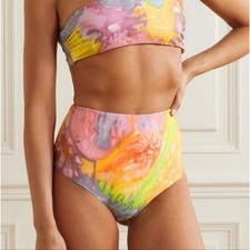 Mara Hoffman Tie Dye Lydia Abigail Strapless High Waist Bikini Swimsuit S