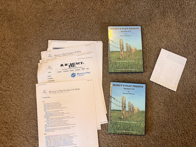 RARE LOT Muncy's PLAT Pronto Version 3.0 Microsoft Windows Land Survey Software
