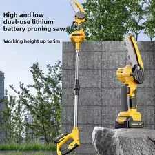 2-IN-1 Extension Cordless Electric Pole Saw Mini Chainsaw for Tree Trimming