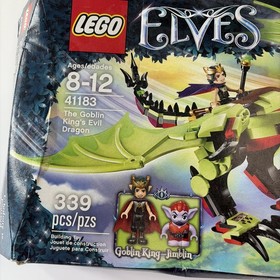 Lego Elves 41183 The Goblin King's Evil Dragon Complete w/Box 1 Sealed Bag
