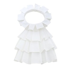 Victorian Collar Layered Ruffle Jabot, Renaissance Detachable Neck Collar