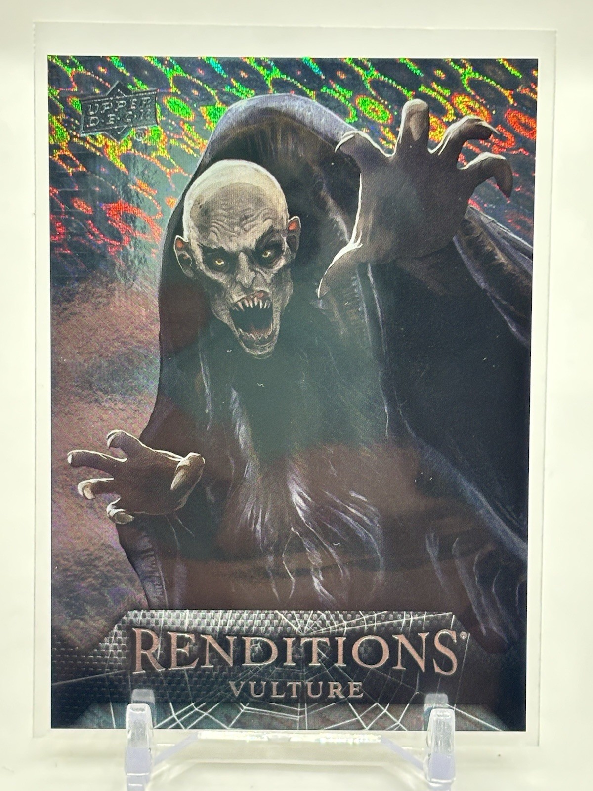 2024 Upper Deck Marvel Renditions Spider-Man Vulture Tombstone White /35 #19