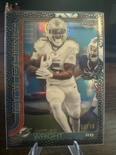 2025 Topps Chrome Jaylen Wright Black Leather Refractor 02/10 #190