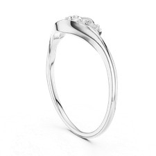 Twisted Vine Engagement Ring Round 7 pc Diamond Certfied White Gold Over I777