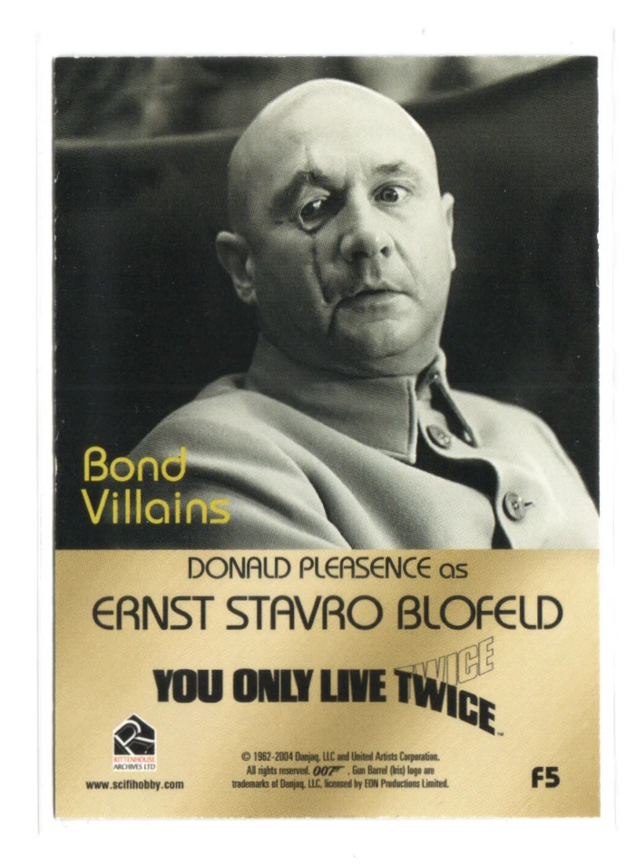 James Bond The Quotable 2004 Bond Villains F5 Donald Pleasence as Ernst Blofeld - Image 2 of 4
