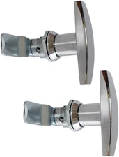 Thumb Operated Cam Lock Satin Twist Latch T-Handle Swing Knob for Machine Offset