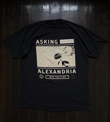 Asking Alexandria Black T-shirt  Into The Fire  UK Tour 2018 Men s XL