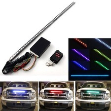 22in RGB 7Color 48 LED Night Rider Scanner Light Bar Car Flash Strobe w/ Remote
