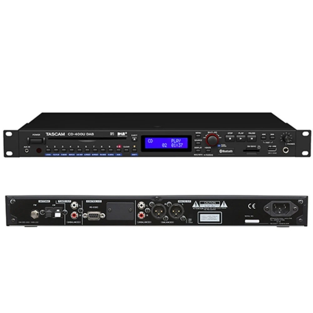 TASCAM CD-400U CD/SD/USB Player with Bluetooth and AM/FM Tuner for