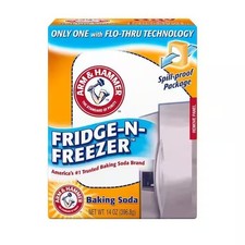 ARM HAMMER 14oz Baking Soda Fridge-n-Freezer Odor Absorber w/ Spill Proof Pckg
