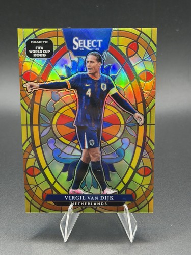 Virgil van Dijk #14 2025 Panini Select Road to FIFA Stained Glass card