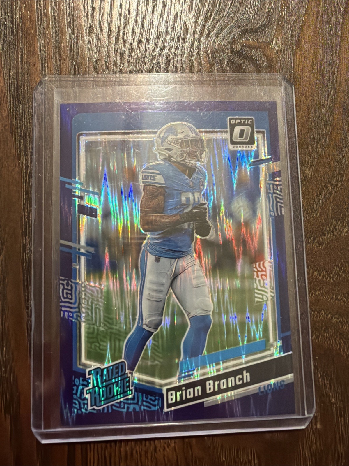 2023 Panini Donruss Optic Rated Rookie Brian Branch #233 Purple Shock Prizm (RC)