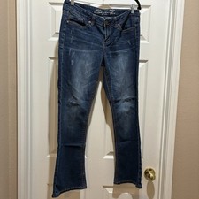 Seven 7 Women's Rocker Slim Flared Leg Thick Stitch Jeans Size 12
