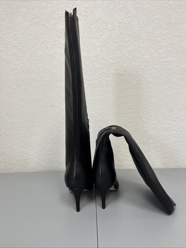 Nine West Womens Sirena Black Zipper Knee-High Boots 8 Medium New In Box - Picture 4 of 6