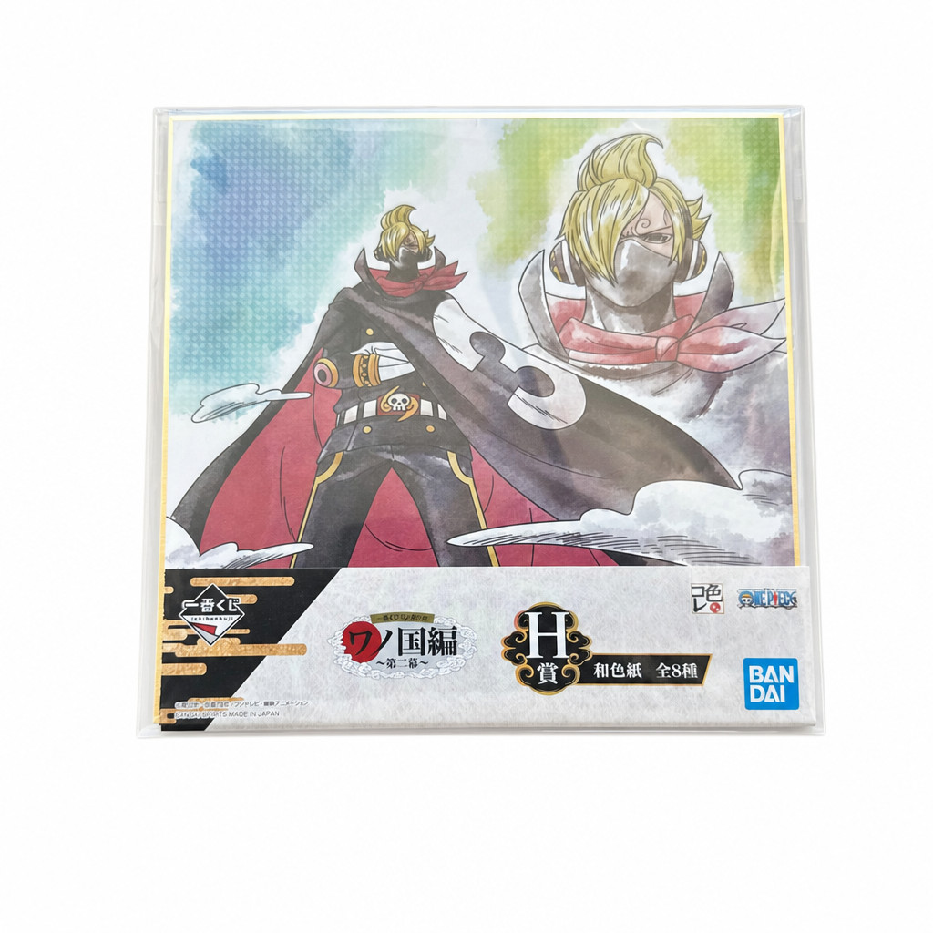 Máscara Sanji O-Soba B7-75 UNA PIEZA Wano Country Ichiban Kuji Premio H Shikishi