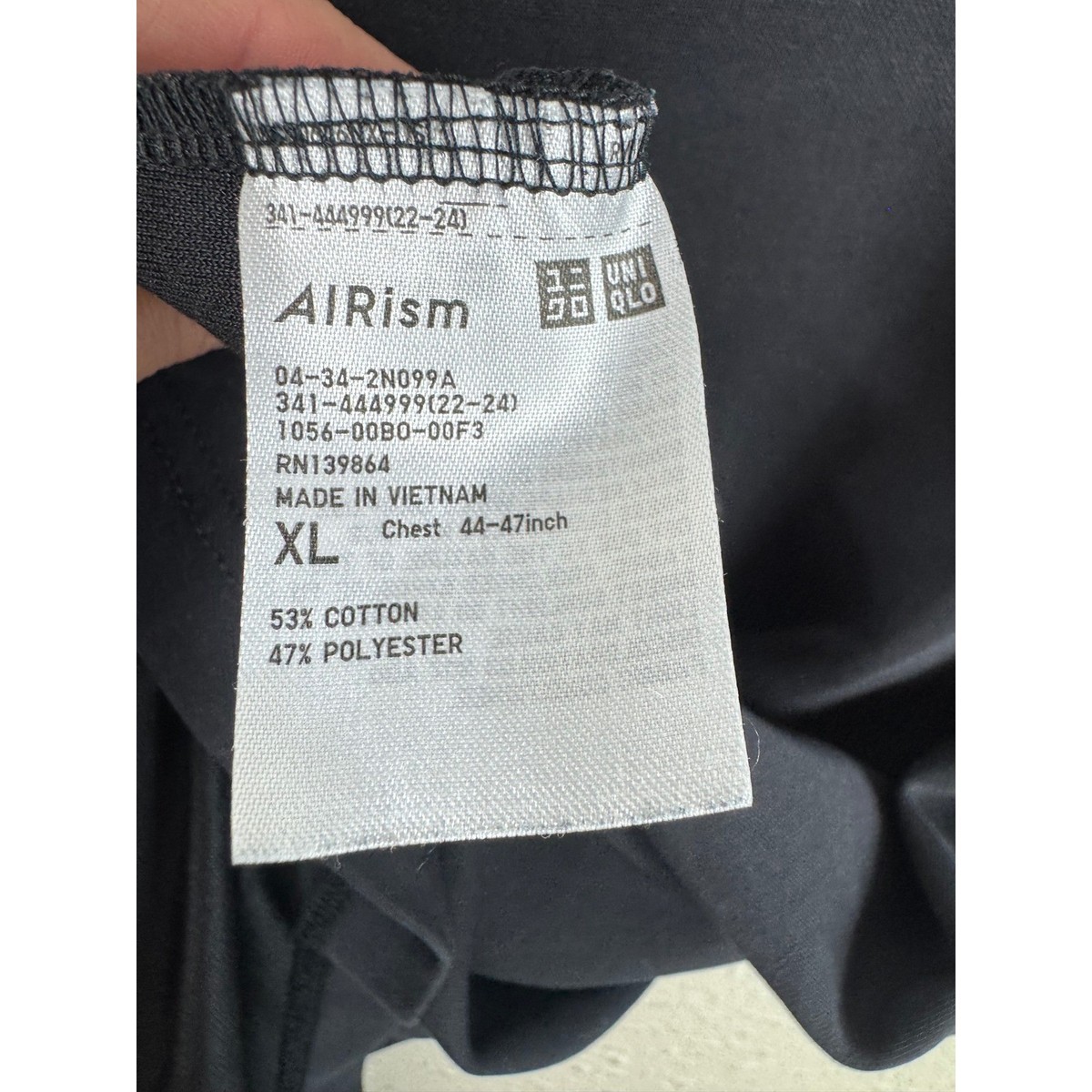 Uniqlo U AIRism Oversized Crew Neck T-Shirt XL Black 444999 Christophe Lemaire View 4