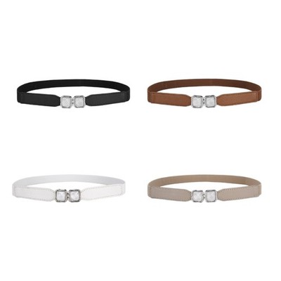 Elastic Women s Belt Metal Hook Buckle Waist Belt Comfortable for Various Event