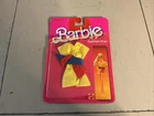 Barbie Fashion Fun Yellow Outfit Red Blue Belt 2090-4809 VTG 1984