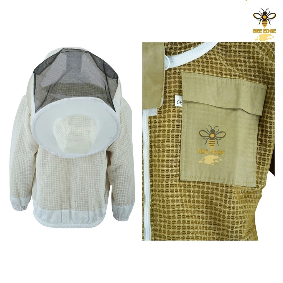 Beekeeping Jackets – White & Brown Bee jacket Combo | Premium Ventilated jackets - Immagine 3 di 4