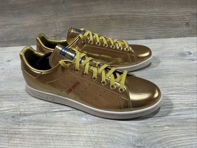 Adidas Stan Smith Shoes Mens Size 12 Gold Metallic Originals Sneakers FW5364