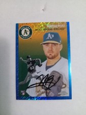 Topps Chrome Platinum Norge Ruiz Athletics Blue Auto Rookie #101 /100