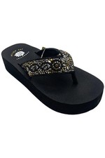 Yellow Box Women's Brigid Flatform Sandal Metallic Multi