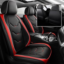 5 Car Seat Cover W Waterproof Leather Full Set Universal Fit For Most Suv Sedan 5 Car Seat Cover W Waterproof Leather Full Set Universal Fit For Most Suv Sedan
