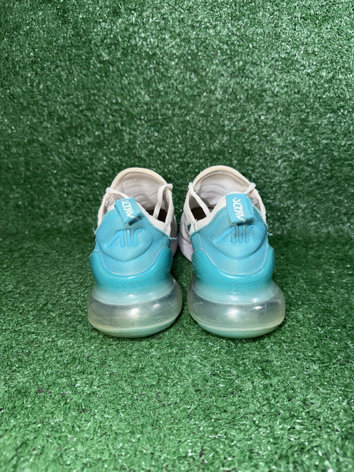 Nike Air Max 270 Blue White Running Shoes Sneakers Kids Size 7Y Womens Size 8.5 thumbnail 7