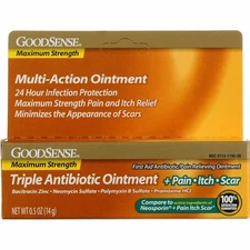 5 Pack GoodSense Triple Antibiotic First Aid Ointment, Maximum Strength, 0.5 oz