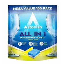 Astonish All In 1 Powerful Cleaning Dishwasher Tablets with Salt and Rinse Aid, 