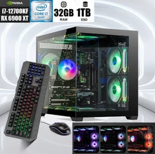 ARGB Gaming PC Desktop Computer i7 RAM RX 6900 XT 32GB RAM 1TB SSD Windows 11