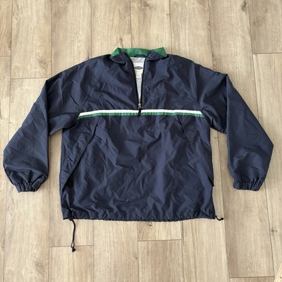 Old Navy Jacket Mens Large 1/4 Zip Blue Green Pullover Windbreaker