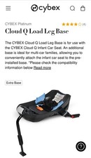 Cybex Platinum Cloud Q Base per gambe di carico nuova con scatola nera 