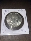 1969 D 40% Silver Kennedy Half Dollar. $10