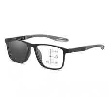 Sports Photochromic Progressive Glasses Auto-Tinting Multifocal Reading Glasses