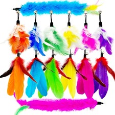 Cat Feather Toys Refills, 14 Pieces Natural Feathers Refills, Cat Wand