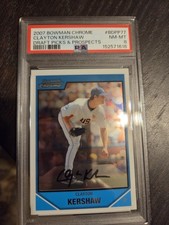 2007 Bowman Draft Chrome Clayton Kershaw Psa8