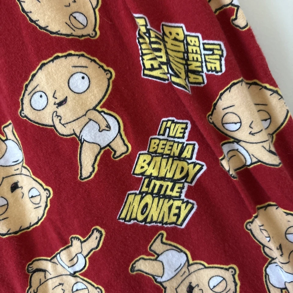 Family Guy Men Sleepwear Pants Youth XL Graphic Stewie All Over Print - Image 2 of 4