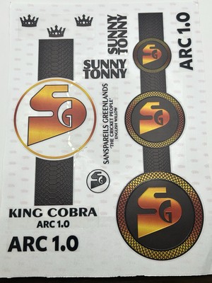 SG King Cobra Cricketschläger Aufkleber 3D geprägt (Nachbau)