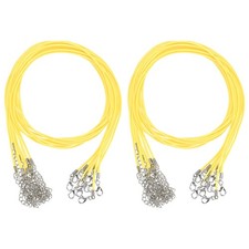 20 Pack 24" Waxed Necklace Cord, 1.5mm Bracelet Cord with Lobster Clasp Yellow