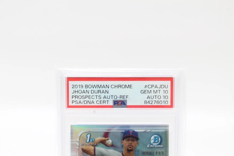 2019 Bowman Chrome Jhoan Duran Prospects Auto-Ref. #CPAJDU - PSA/Auto 10 - Image 2 of 3